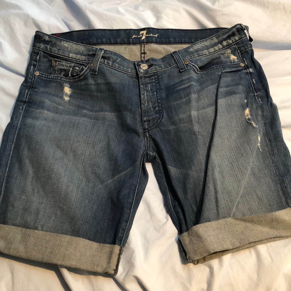 7 For all Mankind, Denim Shorts  size 32, mint